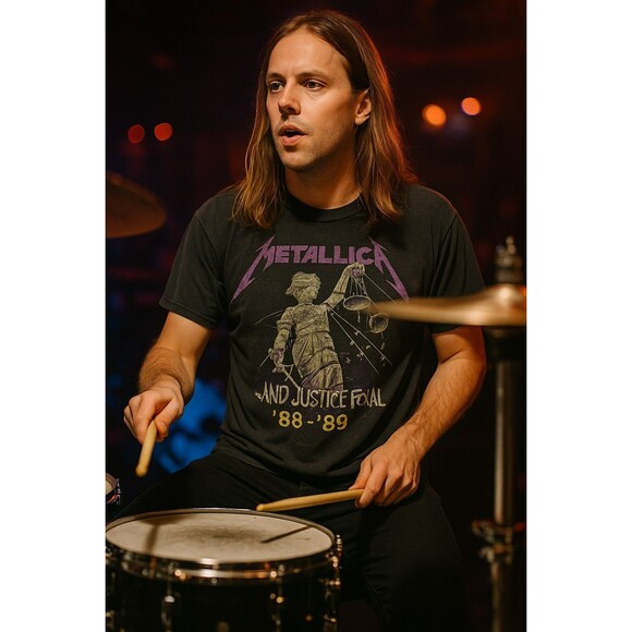 Vintage 90s Metallica T-Shirt …And Justice For All Tour ’88-’89 Graphic Band Tee - Picture 1 of 16